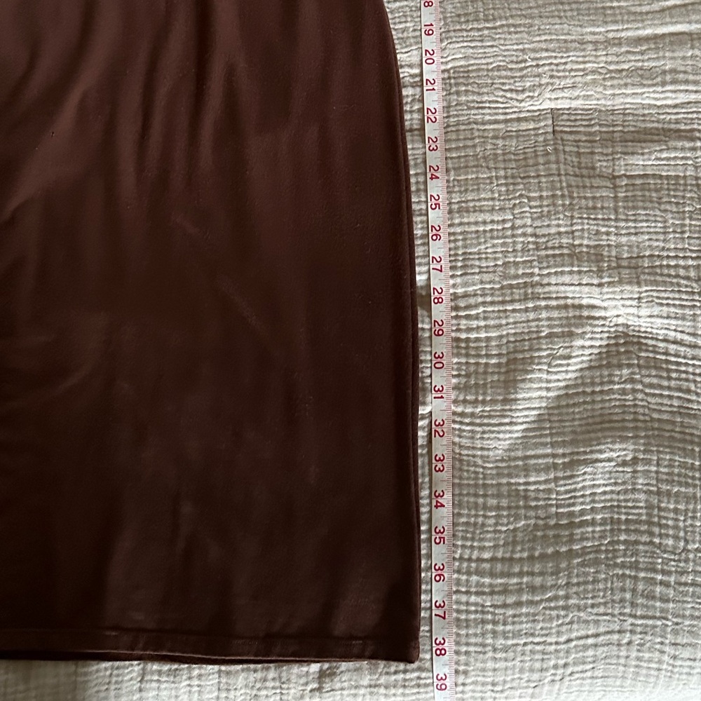 Reformation Brown Square Neck Bodycon Dress XS - Picture 7 of 10
